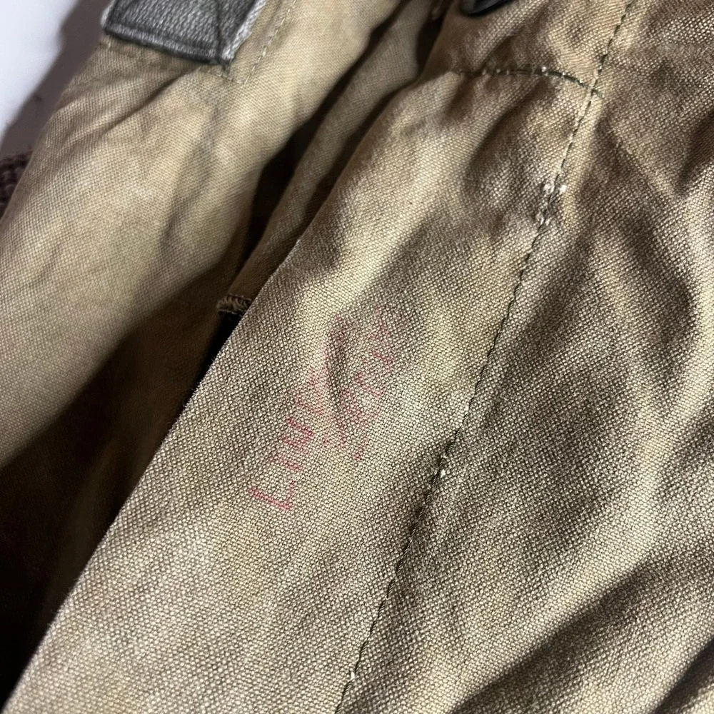 Vintage Military Style Canvas Duffel Bag Khaki Olive Drab Sea Bag Made in Korea